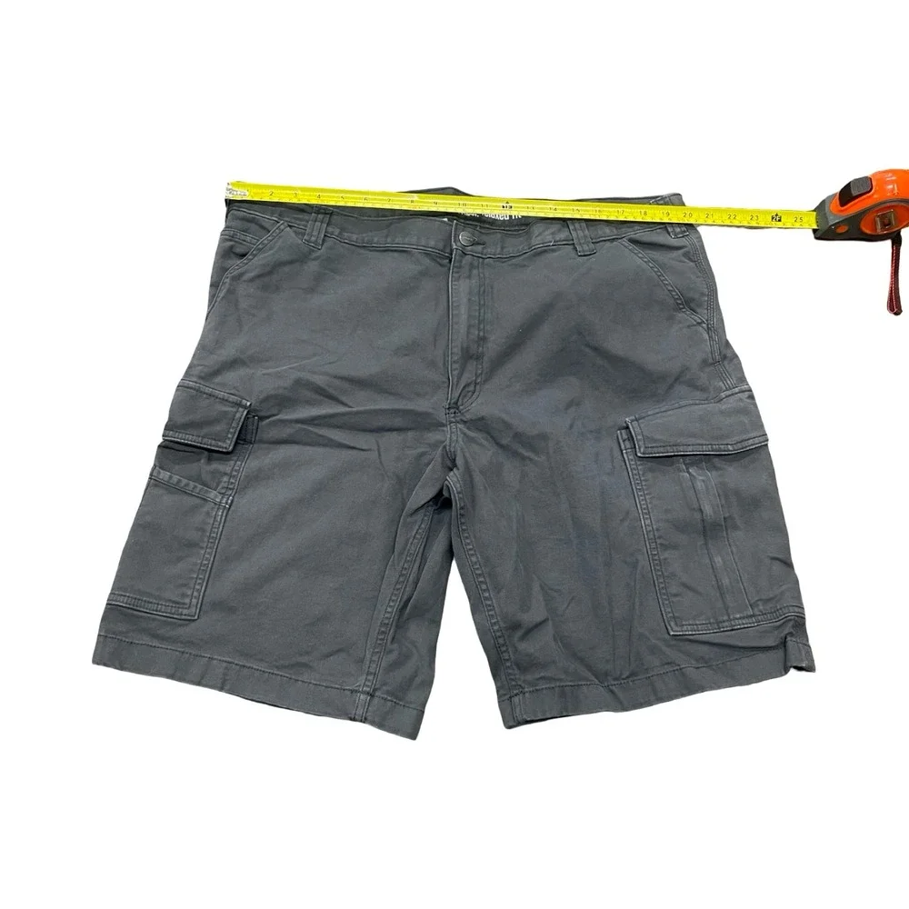 Carhartt Mens Relaxed Fit Cargo Shorts Dark Gray Charcoal 103542 Size 42 Canvas